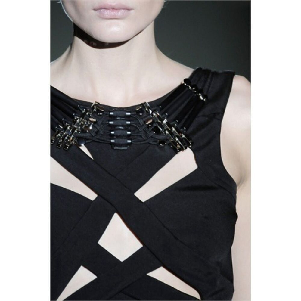 RUNWAY Gucci cut-out Silk Mini Dress  IT40/US S - Picture 4 of 16
